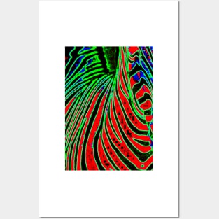 Neon red stripes Posters and Art